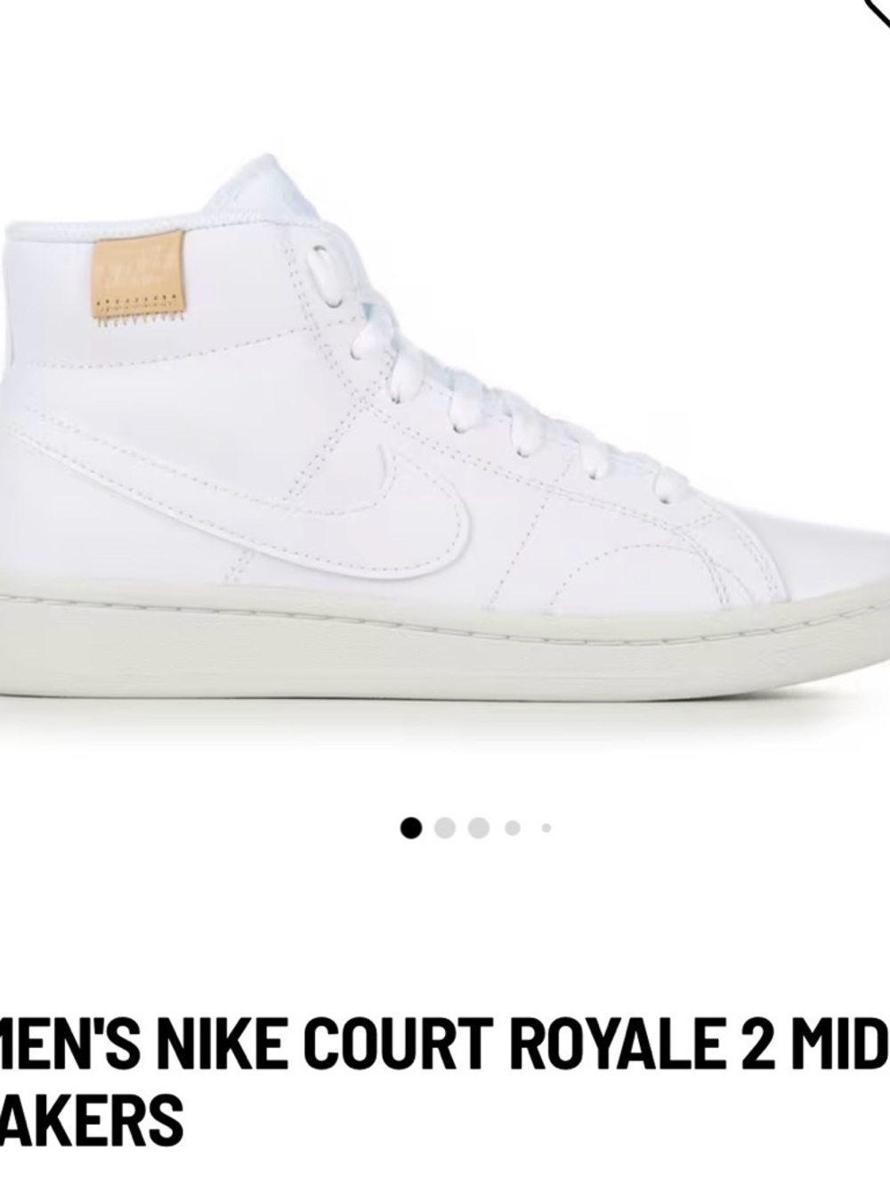 Nike Court Royale 2 Mid White with Gold Accent